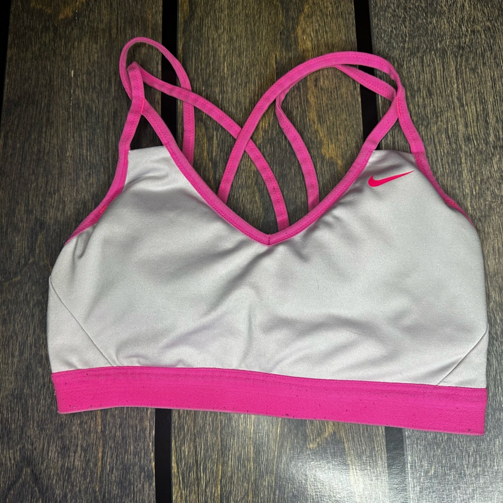 Nike hot pink sports bra
